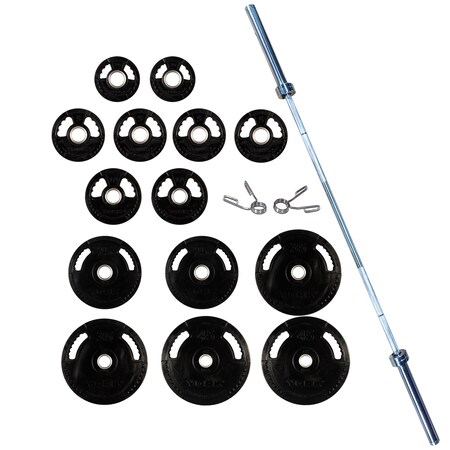 York Barbell G2 Dual Grip Thin Line Rubber Encased Set 300lb